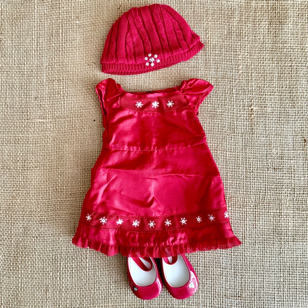 AG AMERICAN GIRL Doll Scarlet & Snow Outfit Red Fancy Dress
